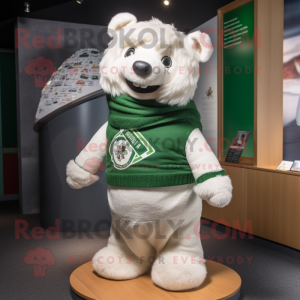 Vit irländsk flagga maskot...