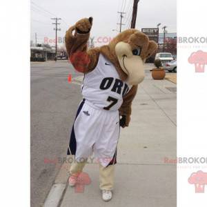 Brown bird mascot in sportswear - Redbrokoly.com