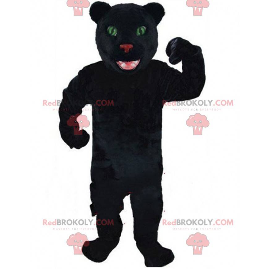 Svart panter maskot, felint kostyme, svart feline - Svart panter maskot, felint kostyme, svart feline -