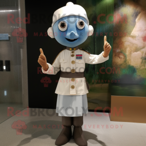 nan Soldier mascot costume character dressed with a Dress Shirt and Headbands