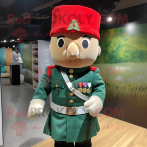 nan Soldier mascot costume character dressed with a Dress Shirt and Headbands