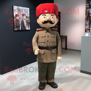 nan Soldier mascot costume character dressed with a Dress Shirt and Headbands