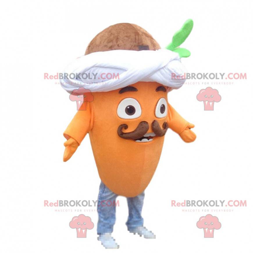 Mascote de cenoura, fantasia de cenoura, fantasia de vegetal -