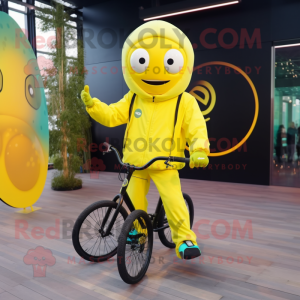 Citrongul Unicyklist maskot...