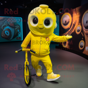 Citrongul Unicyclist maskot...