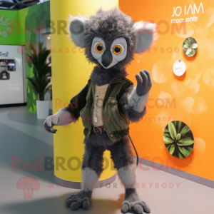 Olive Lemur maskot drakt...