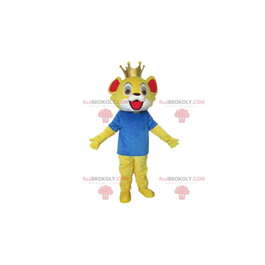 Lille løve maskot, løveunge kostyme, gul forkledning - Lille løve maskot, løveunge kostyme, gul forkledning -