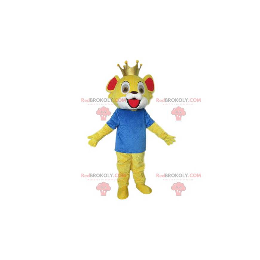 Little lion mascot, lion cub costume, yellow disguise -