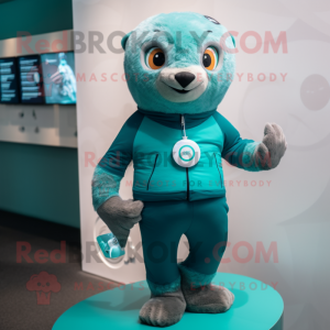 Teal Seal mascotte kostuum...