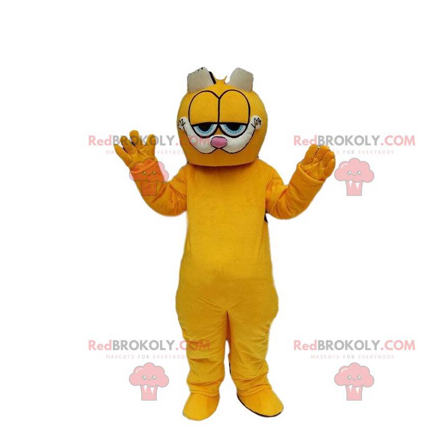 Mascote Garfield, famoso desenho animado do gato laranja -