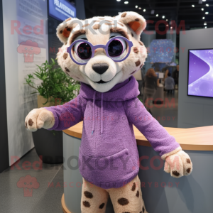 Lavendel Cheetah mascotte...