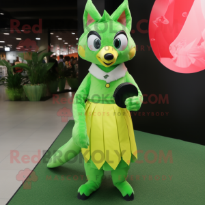 Lime Green Fox mascotte...