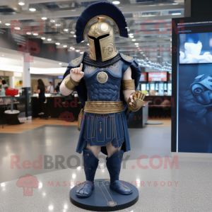 Navy Spartan Soldier maskot...