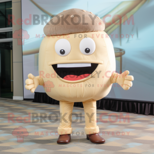 Beige hamburger maskot...