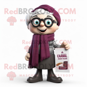 nan Attorney mascot costume character dressed with a Vest and Scarves