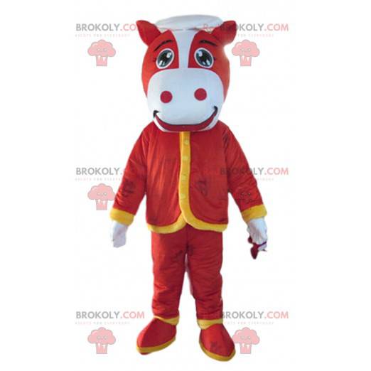 Red horse mascot, cow costume, red costume - Redbrokoly.com