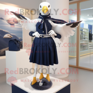 Navy Seagull maskot kostume...
