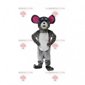 Gray mouse mascot, rodent costume, rat mascot - Redbrokoly.com