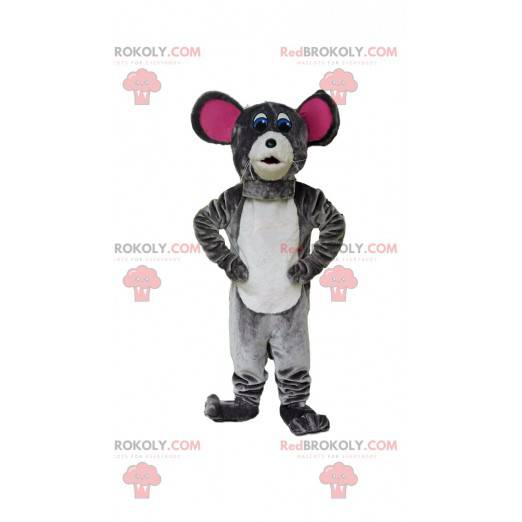 Gray mouse mascot, rodent costume, rat mascot - Redbrokoly.com