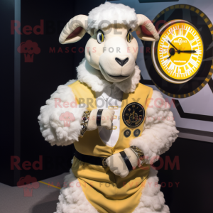 Cream Ram mascotte kostuum...