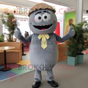 Grey Burgers maskot kostume...