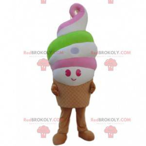 Mascota de helado gigante, cono de helado, disfraz de glaciar -