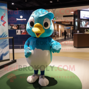 Turquoise duif mascotte...