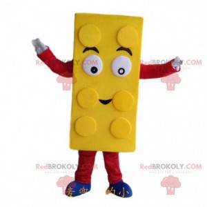 Gul Lego maskot, byggelegetøjsdragt - Redbrokoly.com
