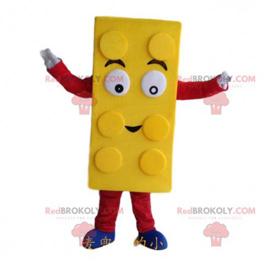 Mascota de Lego amarillo, disfraz de juguete de