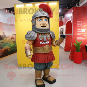 nan Roman Soldier mascot costume character dressed with a Bootcut Jeans and Necklaces