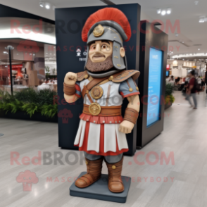 nan Roman Soldier mascot costume character dressed with a Bootcut Jeans and Necklaces