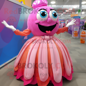 Pink Ceviche maskot kostume...