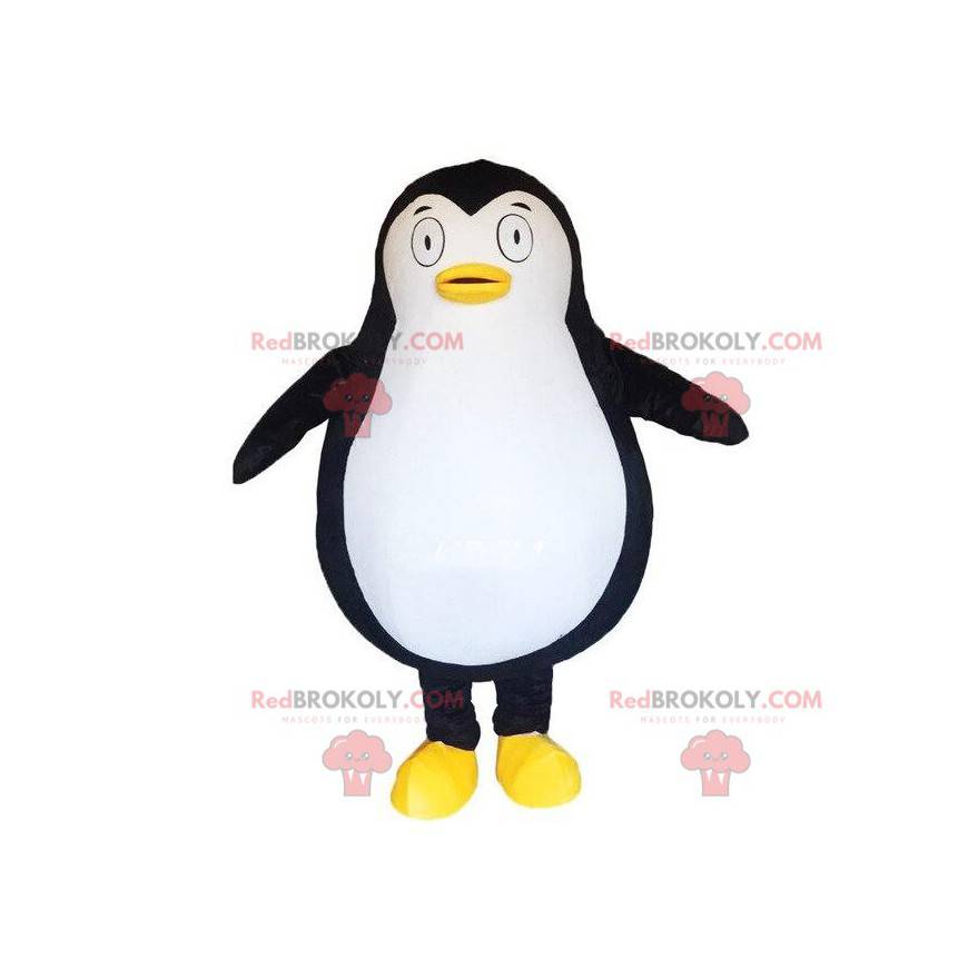 Stor sort og hvid pingvin maskot, pingvin kostume -