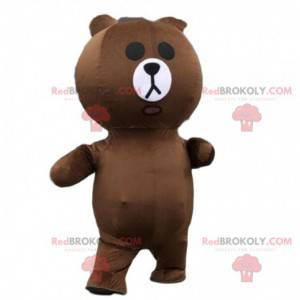 Mascota de oso inflable, disfraz de oso de peluche inflable -