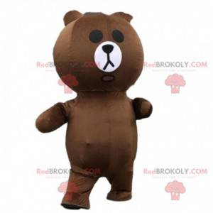 Opblaasbare beer mascotte, opblaasbaar teddybeer kostuum -