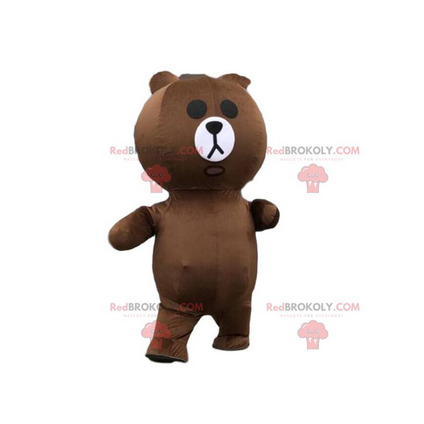 Mascota de oso inflable, disfraz de oso de peluche inflable -