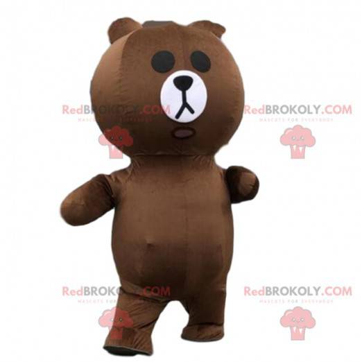Mascote de urso inflável, fantasia de urso de pelúcia inflável