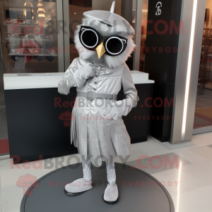 Silver Owl mascotte kostuum...