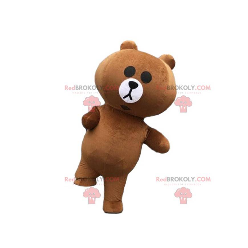 Mascote de urso inflável, fantasia de urso de pelúcia inflável