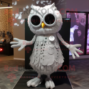 Silver Owl mascotte kostuum...