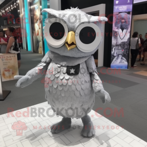 Silver Owl mascotte kostuum...