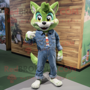Green Fox maskot kostume...
