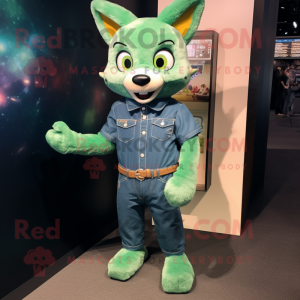 Green Fox mascotte kostuum...