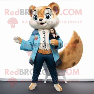 nan Flying Squirrel mascot costume character dressed with a Blazer and Watches