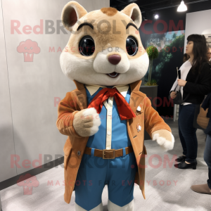 nan Flying Squirrel mascot costume character dressed with a Blazer and Watches