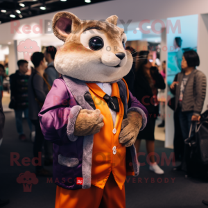 nan Flying Squirrel mascot costume character dressed with a Blazer and Watches