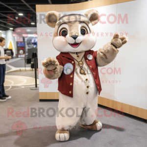 nan Flying Squirrel mascot costume character dressed with a Blazer and Watches