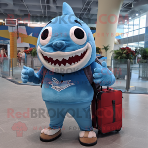 Sky Blue Megalodon mascotte...