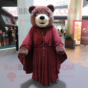 Maroon Bear mascotte...