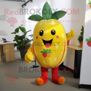 Yellow Strawberry mascotte...